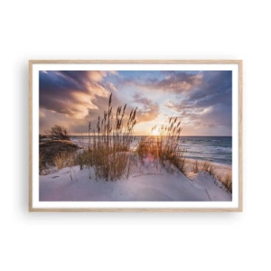Plakát v rámu světlý dub - Rozloučení se sluncem a větrem - 100x70 cm