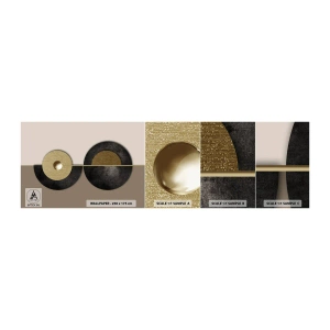 Fototapeta Vzorek Standard Eco - Variace kolem kruhu - Kola, Abstrakce, Art Deco - 100x30 cm