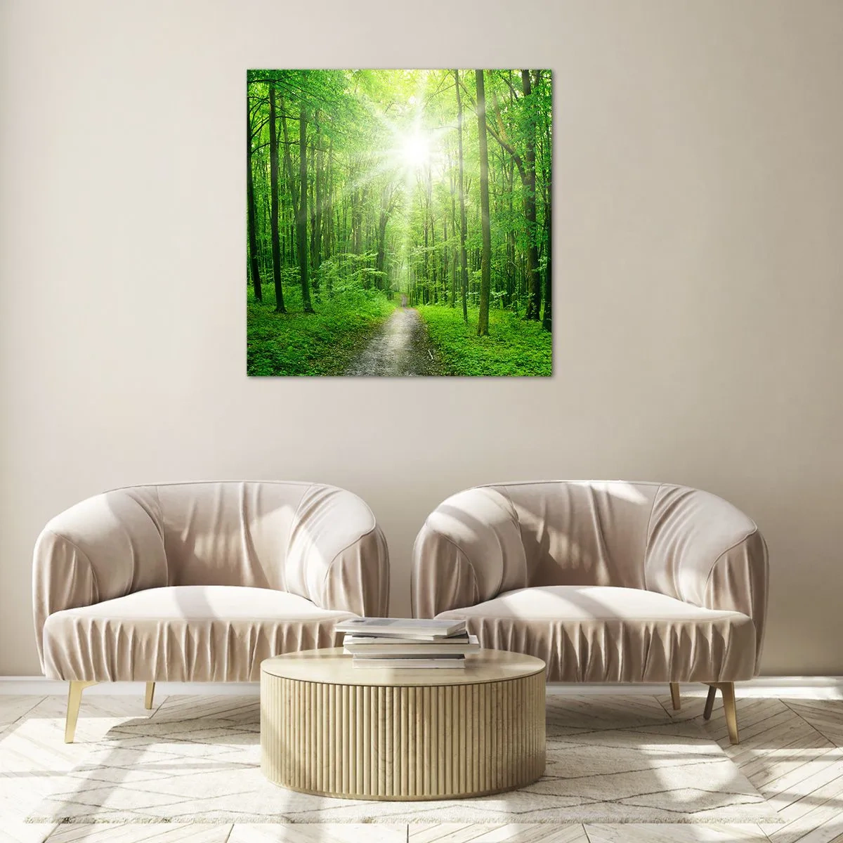 Obraz na skle - Zelená katedrála - 50x50 cm