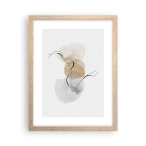 Plakát v rámu světlý dub - Vzdušné korálky - 30x40 cm