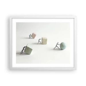 Plakát v bílém rámu - Život samotný - 50x40 cm