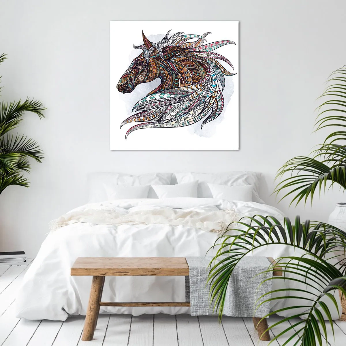 Obraz na plátně - Keltský válečný oř - 40x40 cm