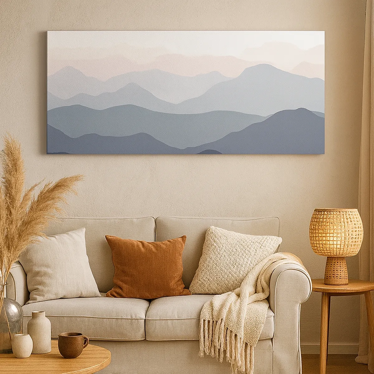 Obraz na plátně - Vlny hor - 30x30 cm