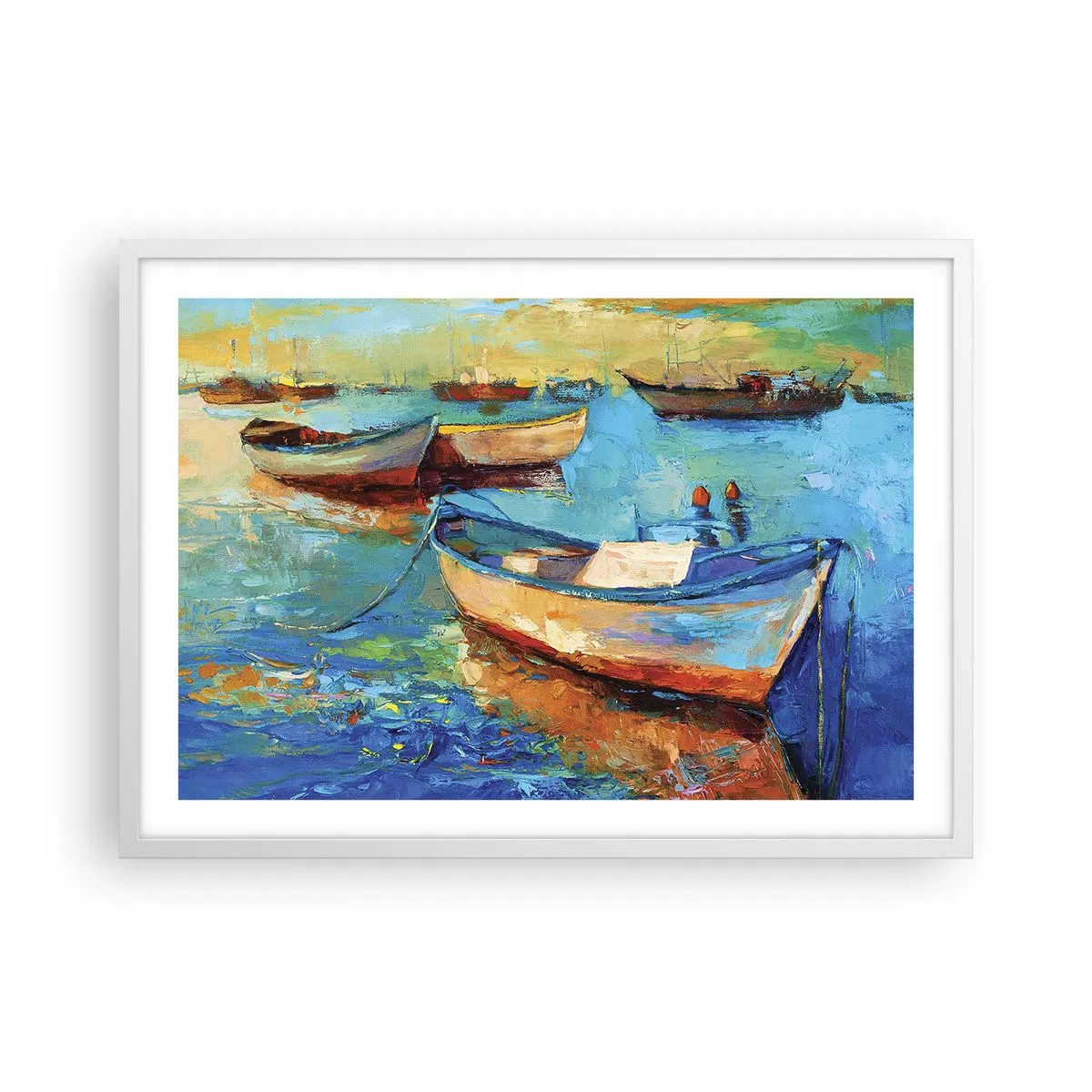 Plakát v bílém rámu - V jižním zálivu - 70x50 cm