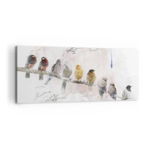 Obraz na plátně - Okřídlené setkání - 100x40 cm