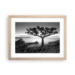Plakát v rámu světlý dub - Klid až k horizontu - 40x30 cm