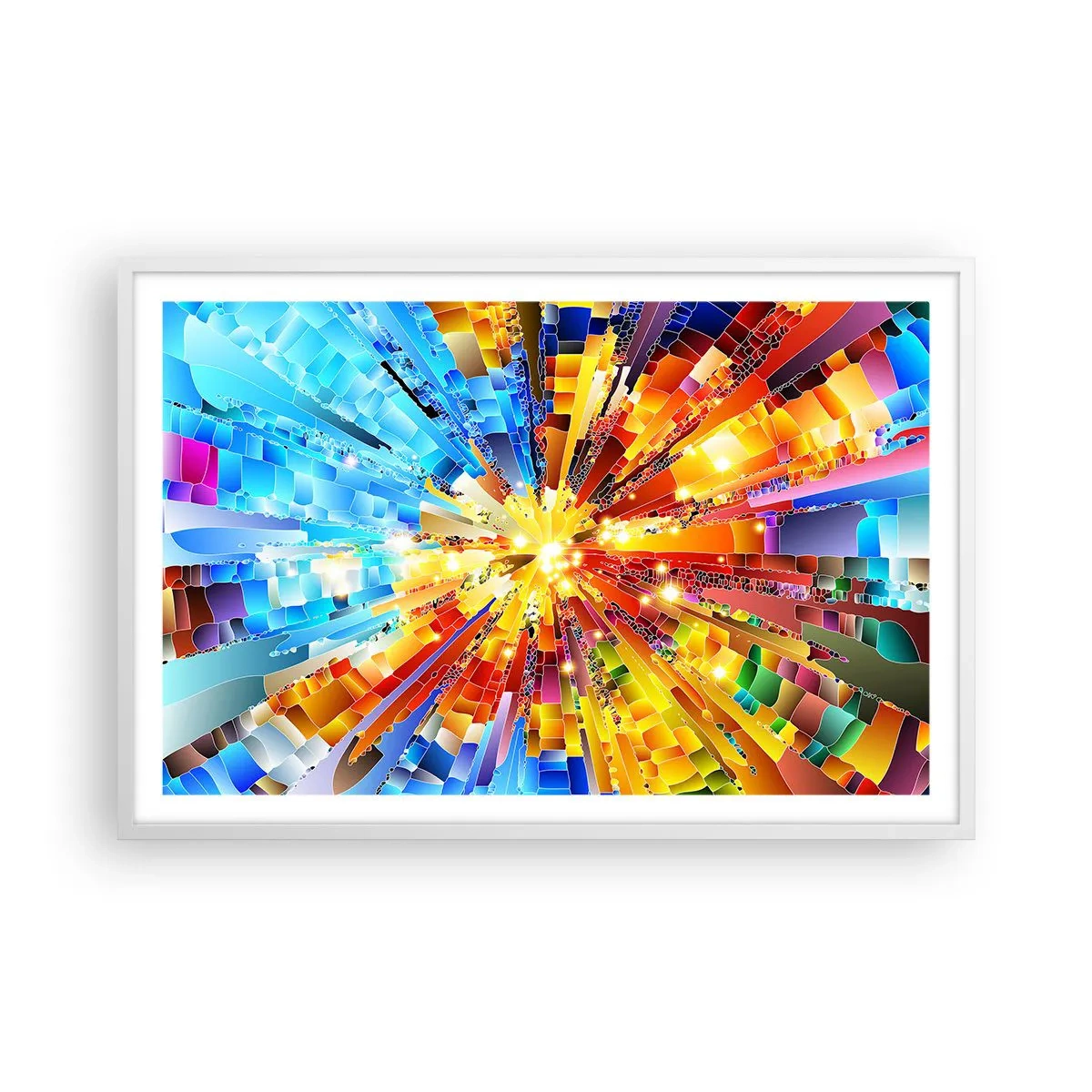 Plakát v bílém rámu - In medias res - 91x61 cm