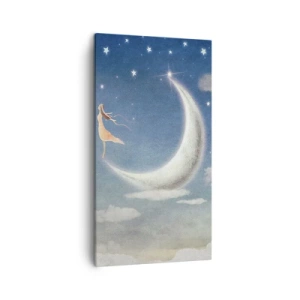 Obraz na plátně - Modrá koketa - 45x80 cm