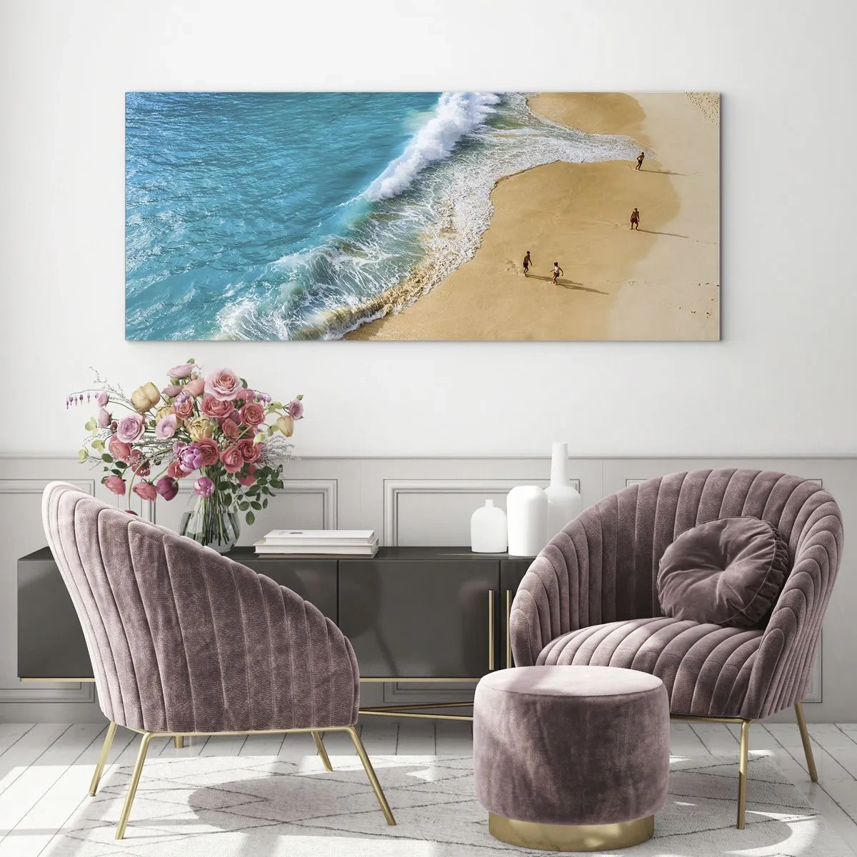 Obraz na skle - A pak slunce, pláž… - 100x40 cm