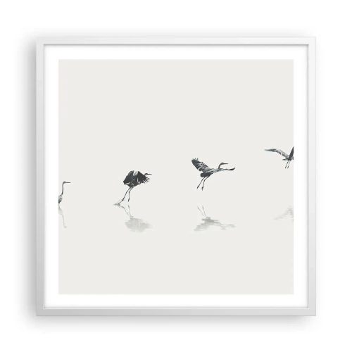 Plakát v bílém rámu - Čtyři jednoduché kroky - 60x60 cm