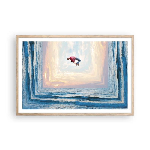 Plakát v rámu světlý dub - Do jiné dimenze - 91x61 cm