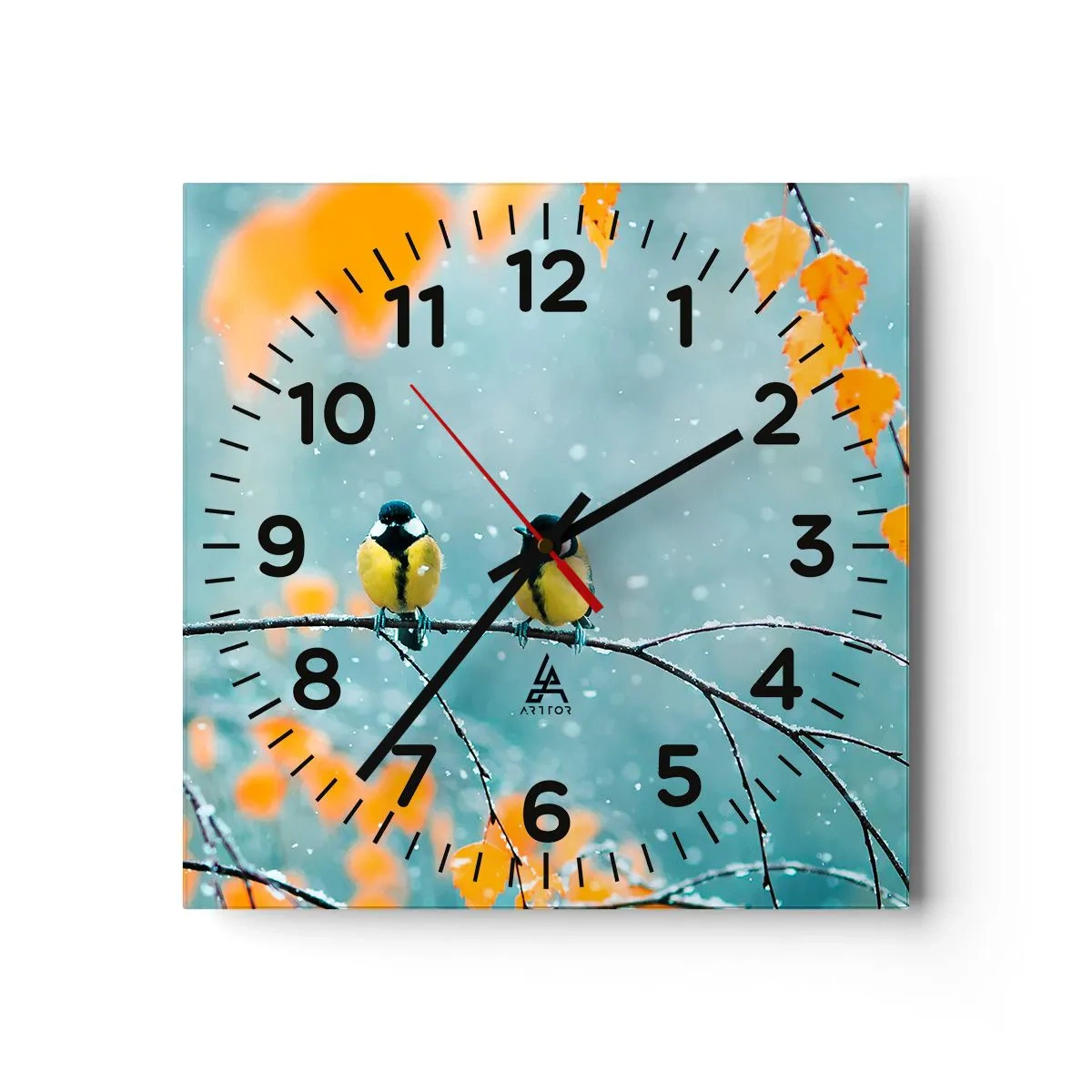 Nástěnné hodiny - Ptačí drby - 30x30 cm