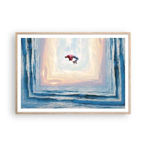 Plakát v rámu světlý dub - Do jiné dimenze - 100x70 cm