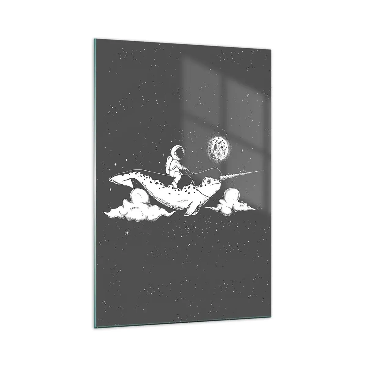Obraz na skle - Vesmírný jezdec - 70x100 cm