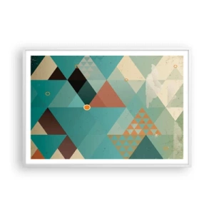 Plakát v bílém rámu - Jednota mnohosti, mnohost jednoty - 100x70 cm