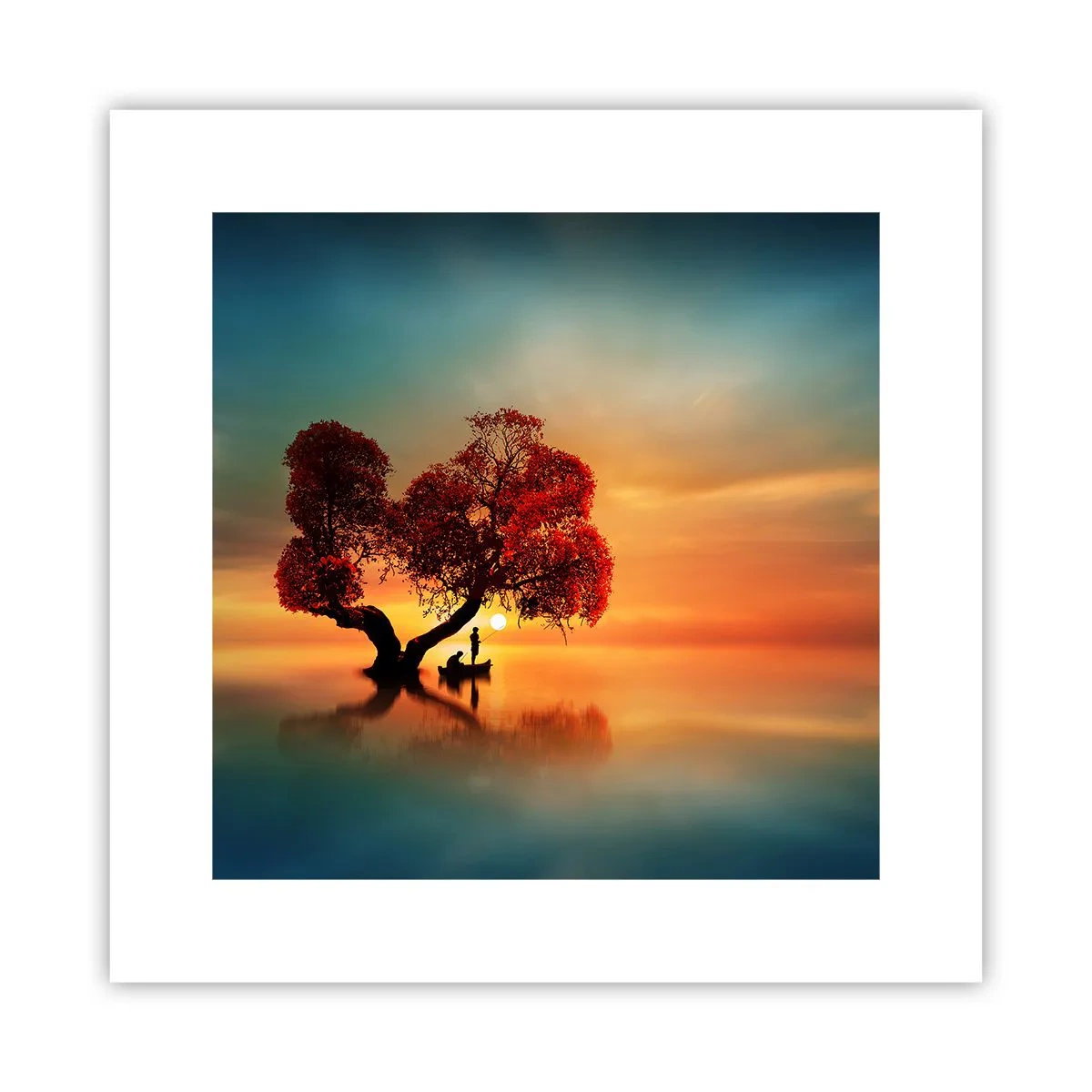 Plakát - Voda a ticho vesmíru - 30x30 cm