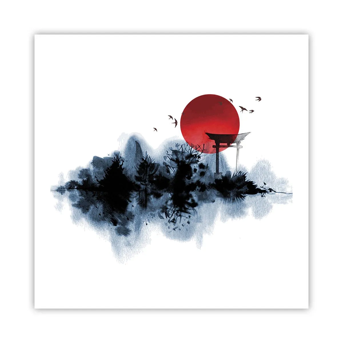 Plakát - Japonský pohled - 60x60 cm