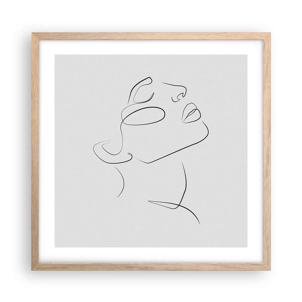 Plakát v rámu světlý dub - Meandry snu - 50x50 cm