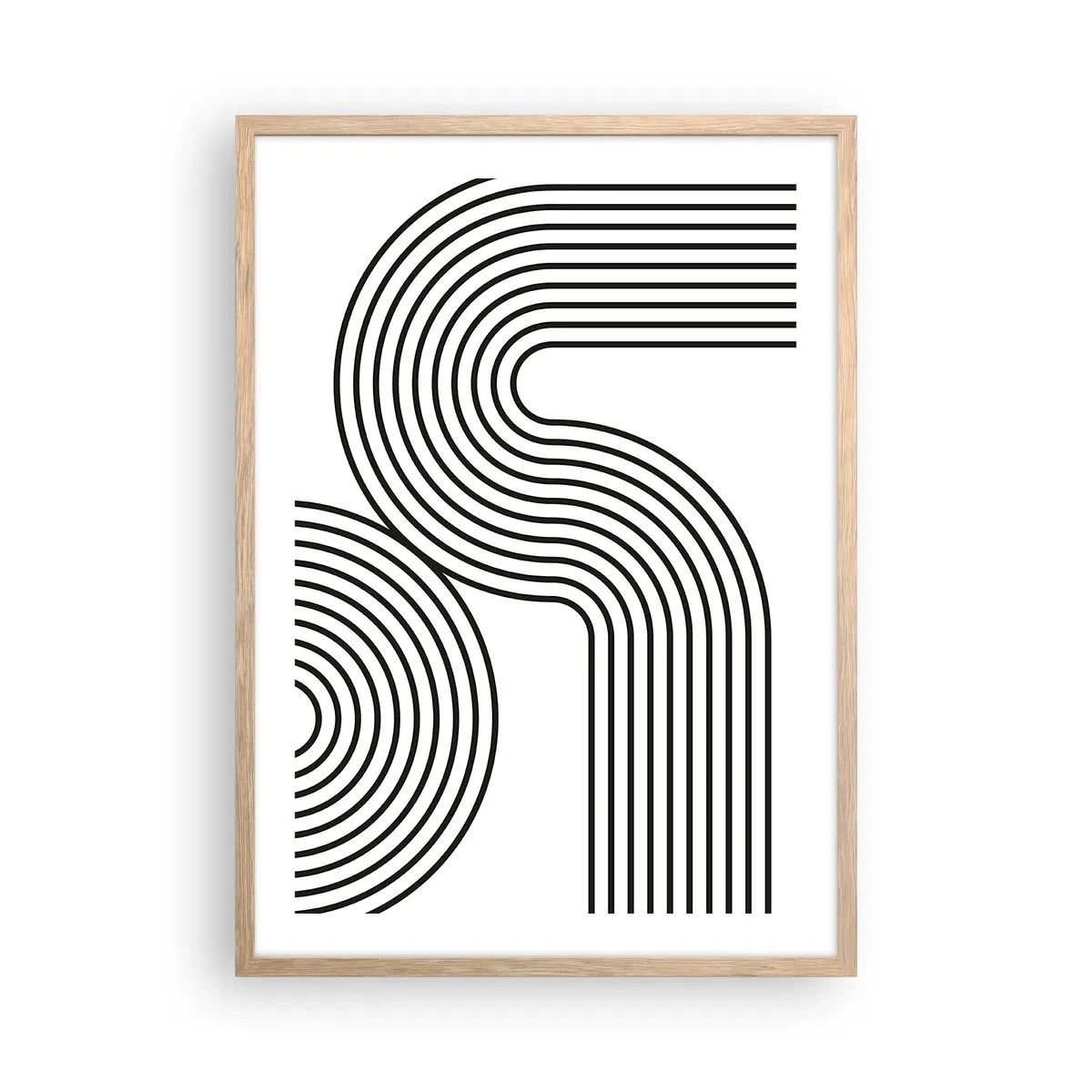 Plakát v rámu světlý dub - V zatáčce - 50x70 cm