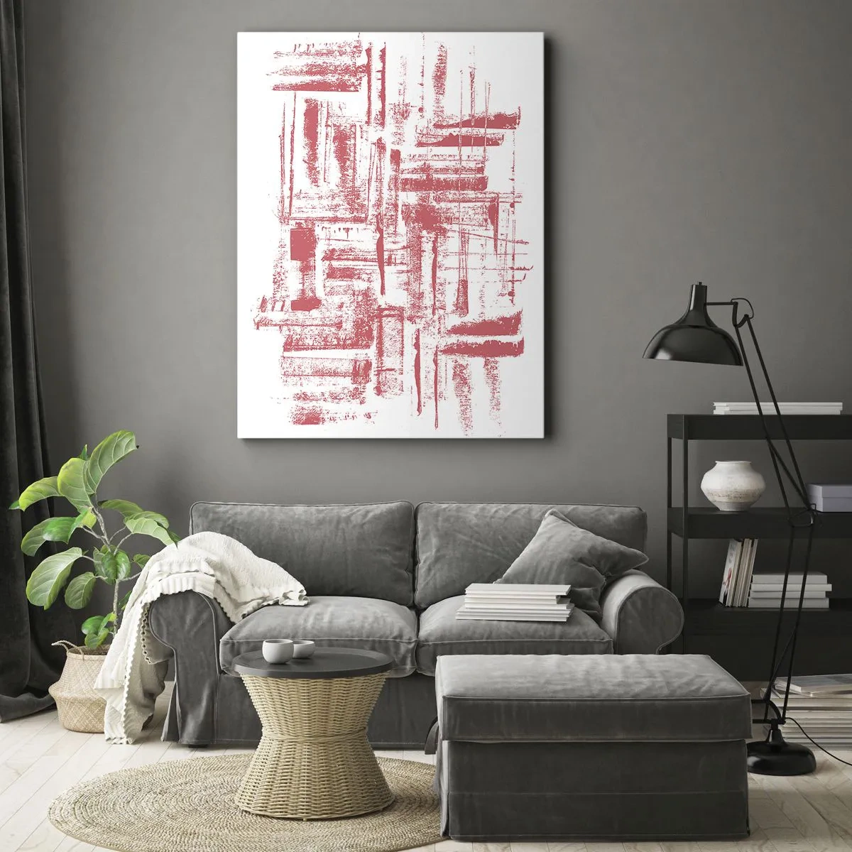 Obraz na plátně - Červené město - 50x70 cm