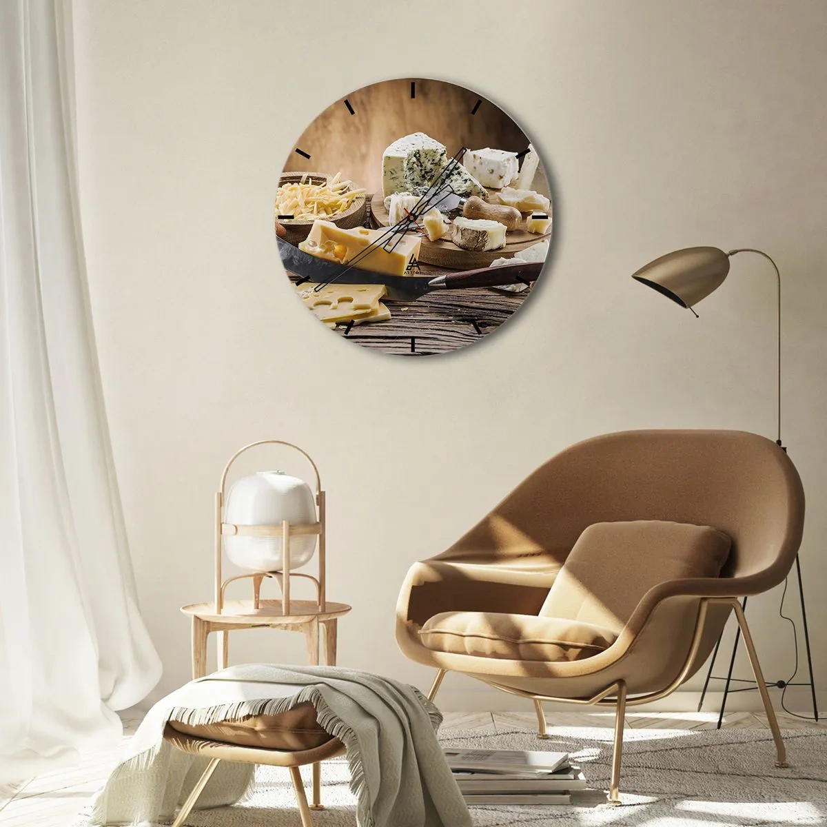 Nástěnné hodiny - Usměj se na sýr - 40x40 cm