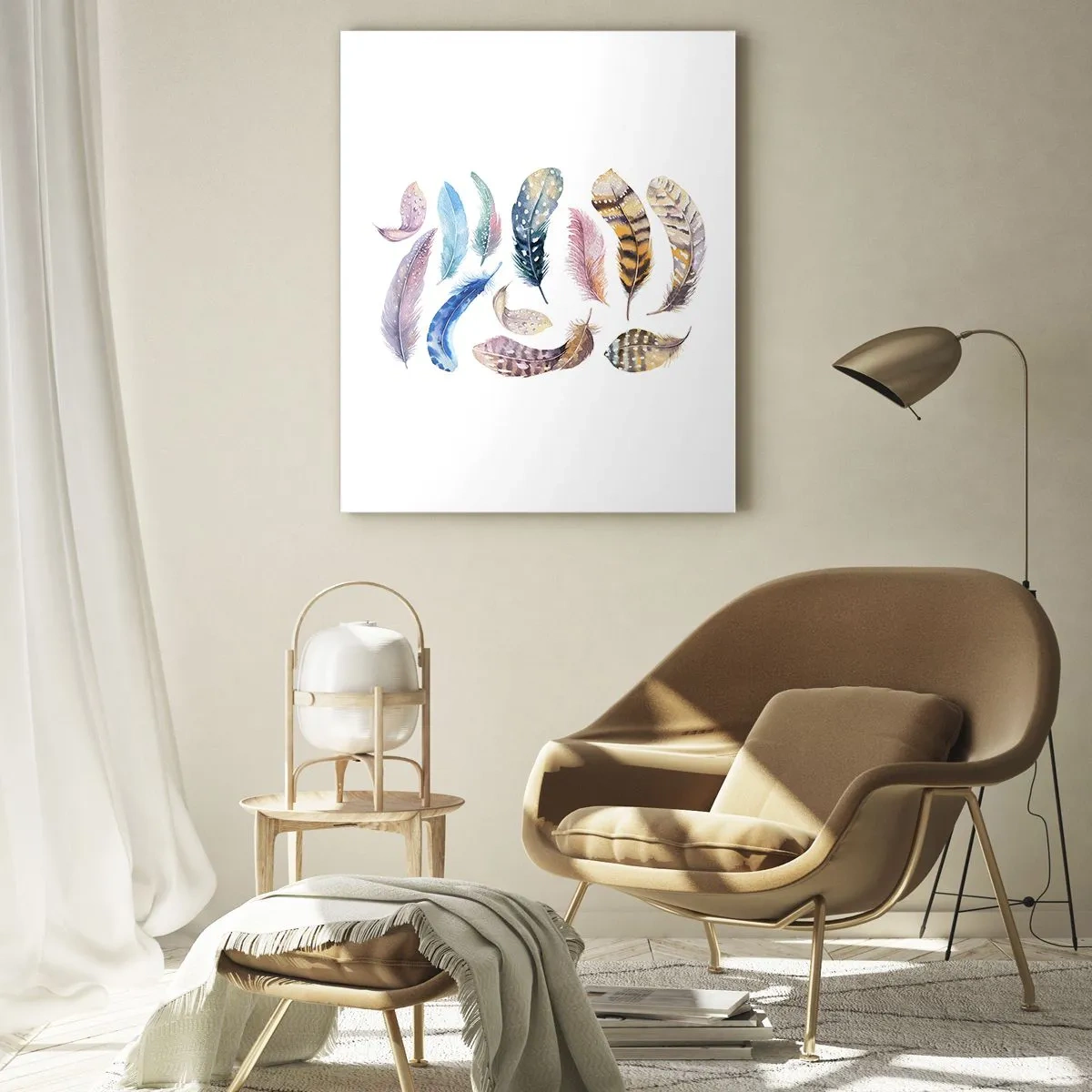 Obraz na skle - Lehké, strakaté a vícebarevné - 50x70 cm