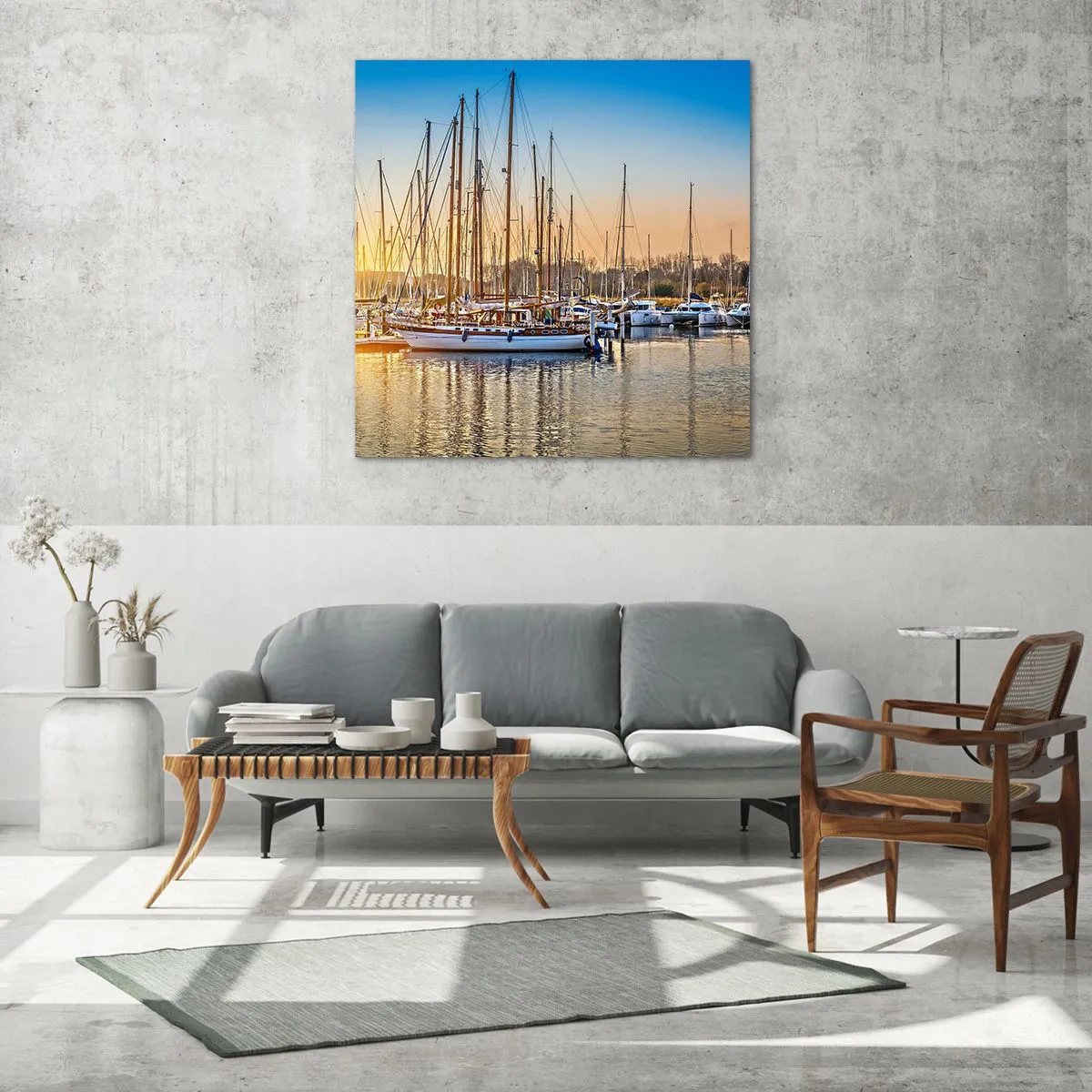 Obraz na skle - Vítr musí taky spát - 50x50 cm