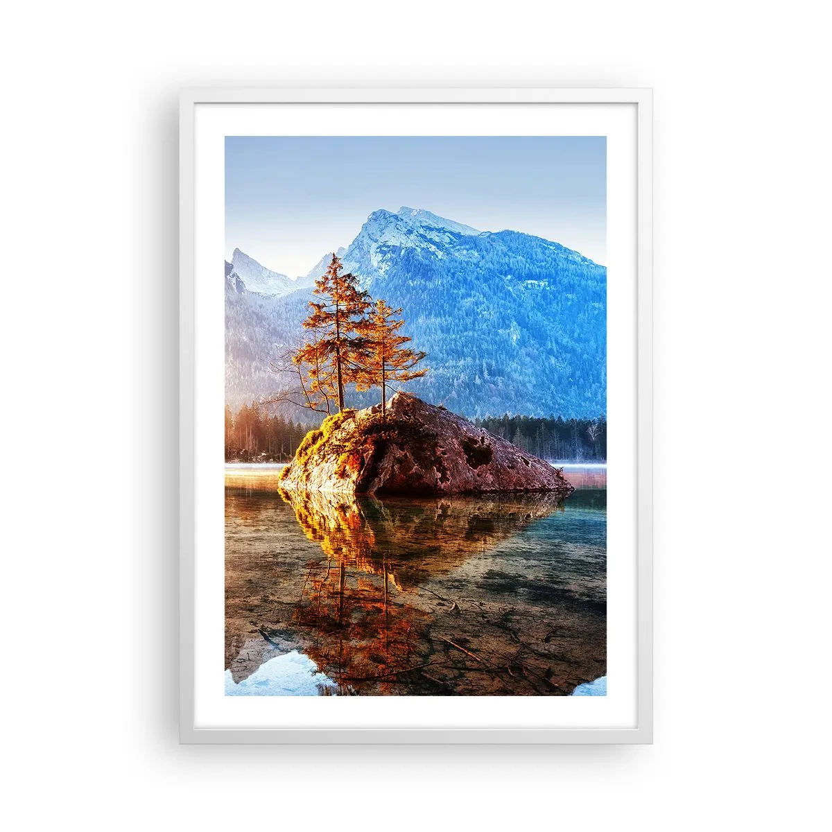 Plakát v bílém rámu - Příroda v novém světle - 50x70 cm