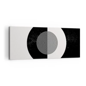 Obraz na plátně - Harmonie v černé a bílé - 100x40 cm