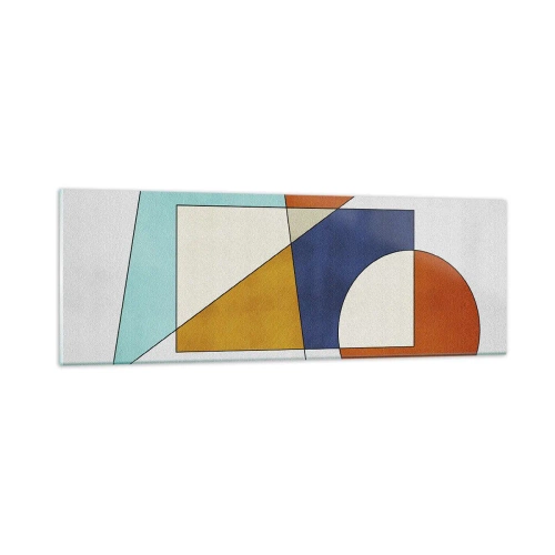 Obraz na skle - Abstrakce: modernistická zábava - 90x30 cm