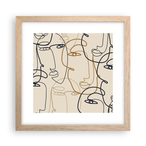 Plakát v rámu světlý dub - Portrét znásobený - 30x30 cm