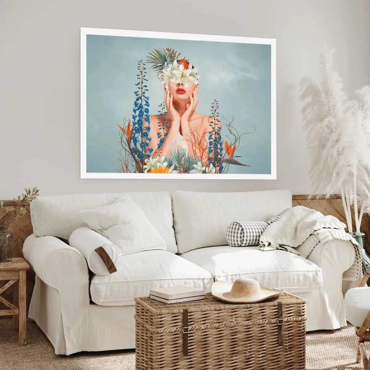 Plakát - Žena – květina - 100x70 cm
