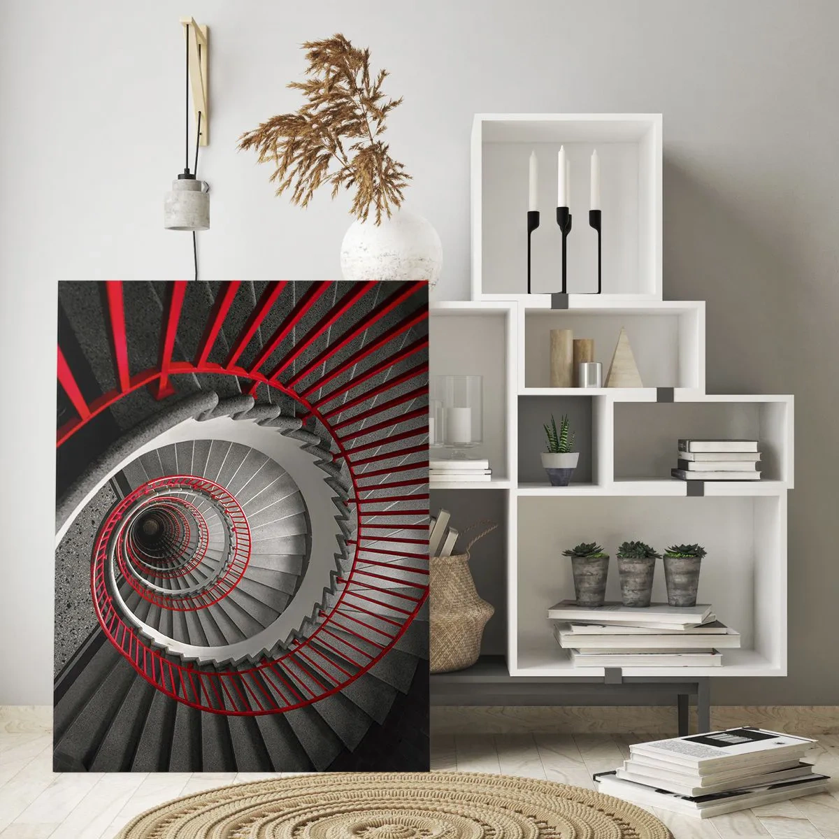 Obraz na skle - Architektonické hry - 50x70 cm