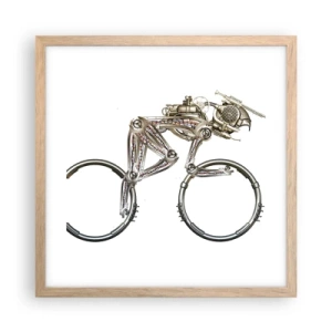 Plakát v rámu světlý dub - Úžasný stroj - 40x40 cm