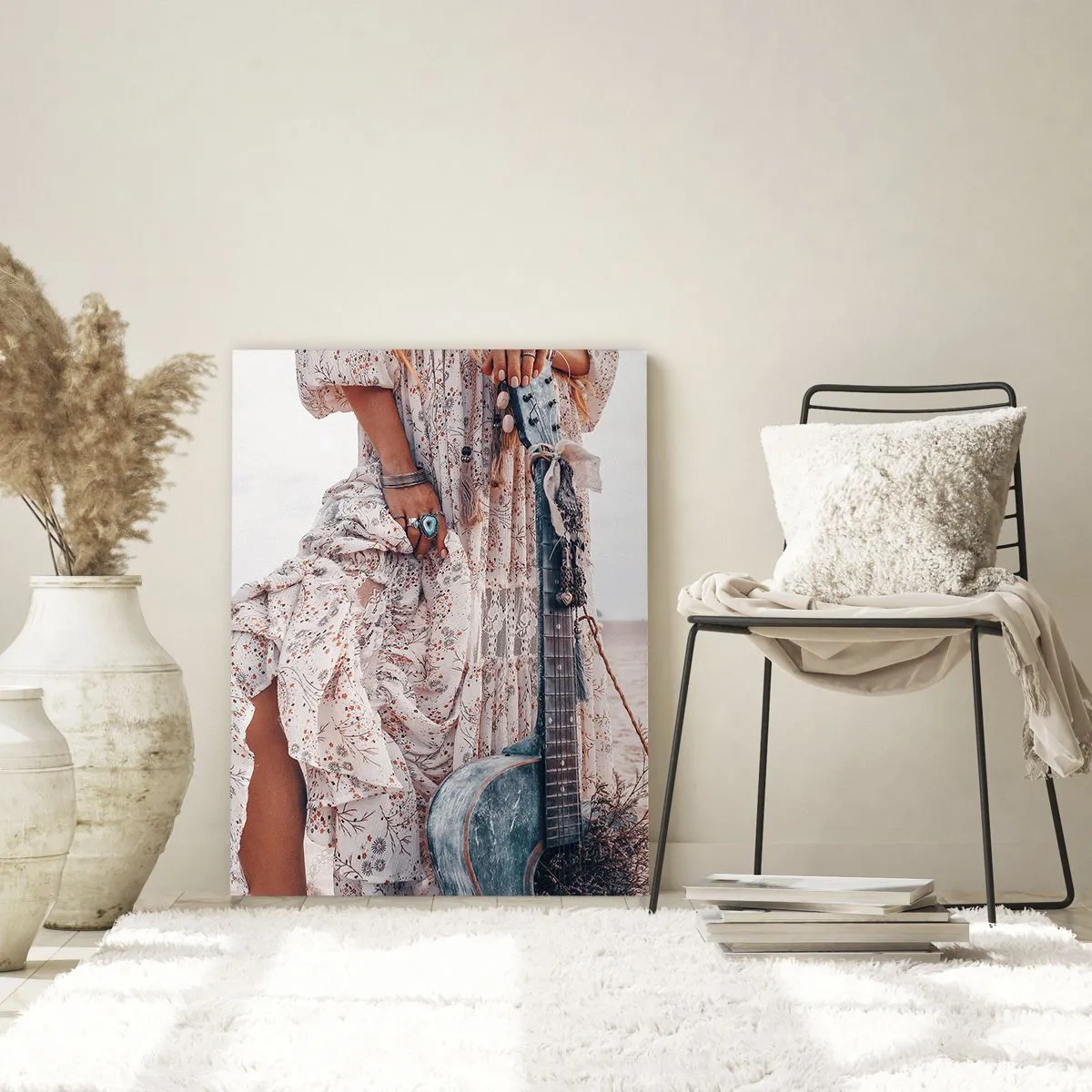 Obraz na skle - Květinové děti na cestě - 80x120 cm