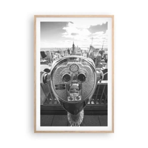 Plakát v rámu světlý dub - Město nad městy - 61x91 cm