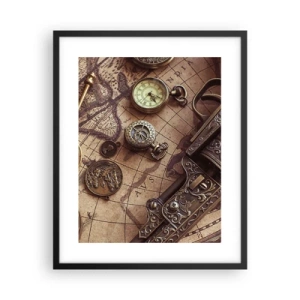 Plakát v černém rámu - Dobrodružství volá - 40x50 cm