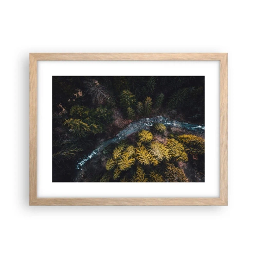 Plakát v rámu světlý dub - Rychle, stále rychleji - 40x30 cm