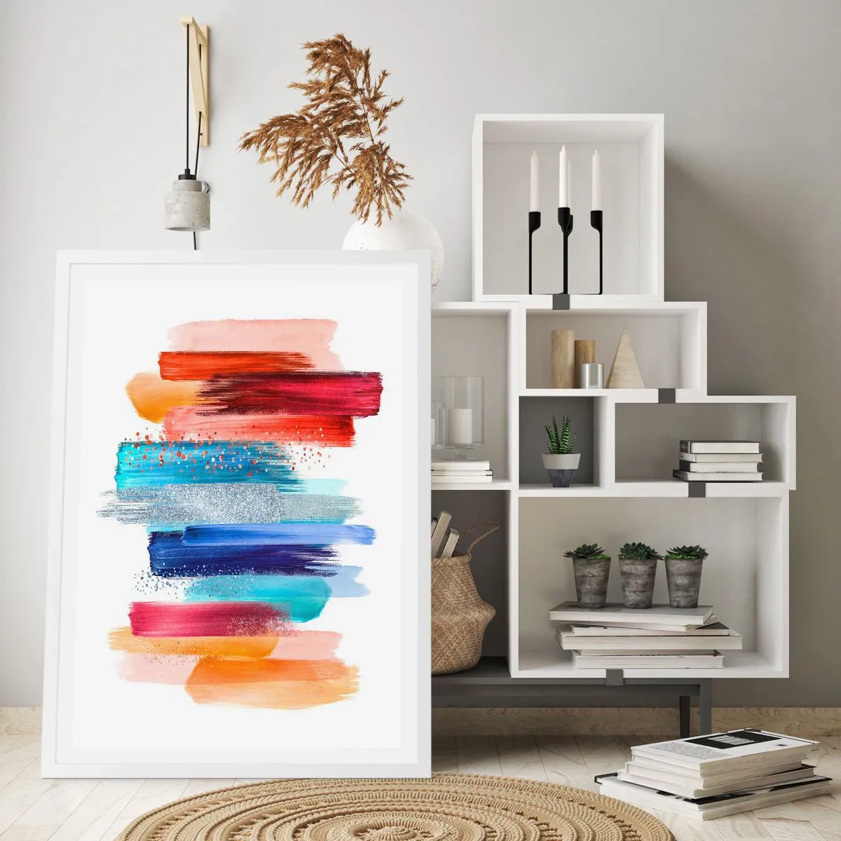 Plakát v bílém rámu - Nahoru a dolů  - 61x91 cm