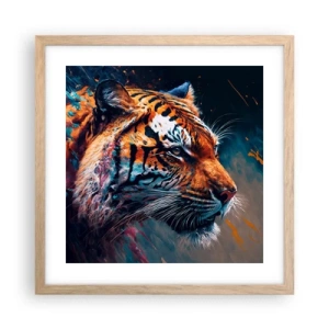 Plakát v rámu světlý dub - Divoká krása - 40x40 cm