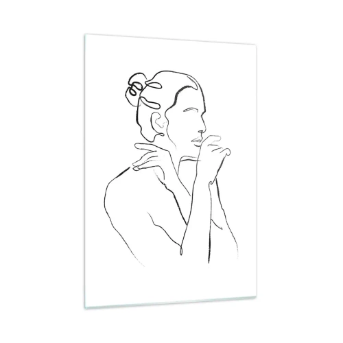 Obraz na skle - Akt: smyslné tajemství - 50x70 cm