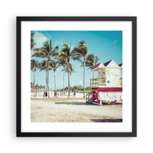 Plakát v černém rámu - Čeká tě krásný den - 40x40 cm