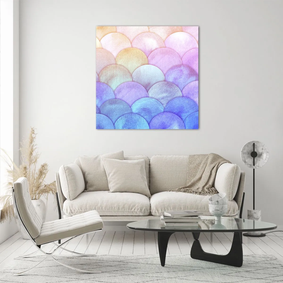 Obraz na skle - Perleťová šupina - 50x50 cm