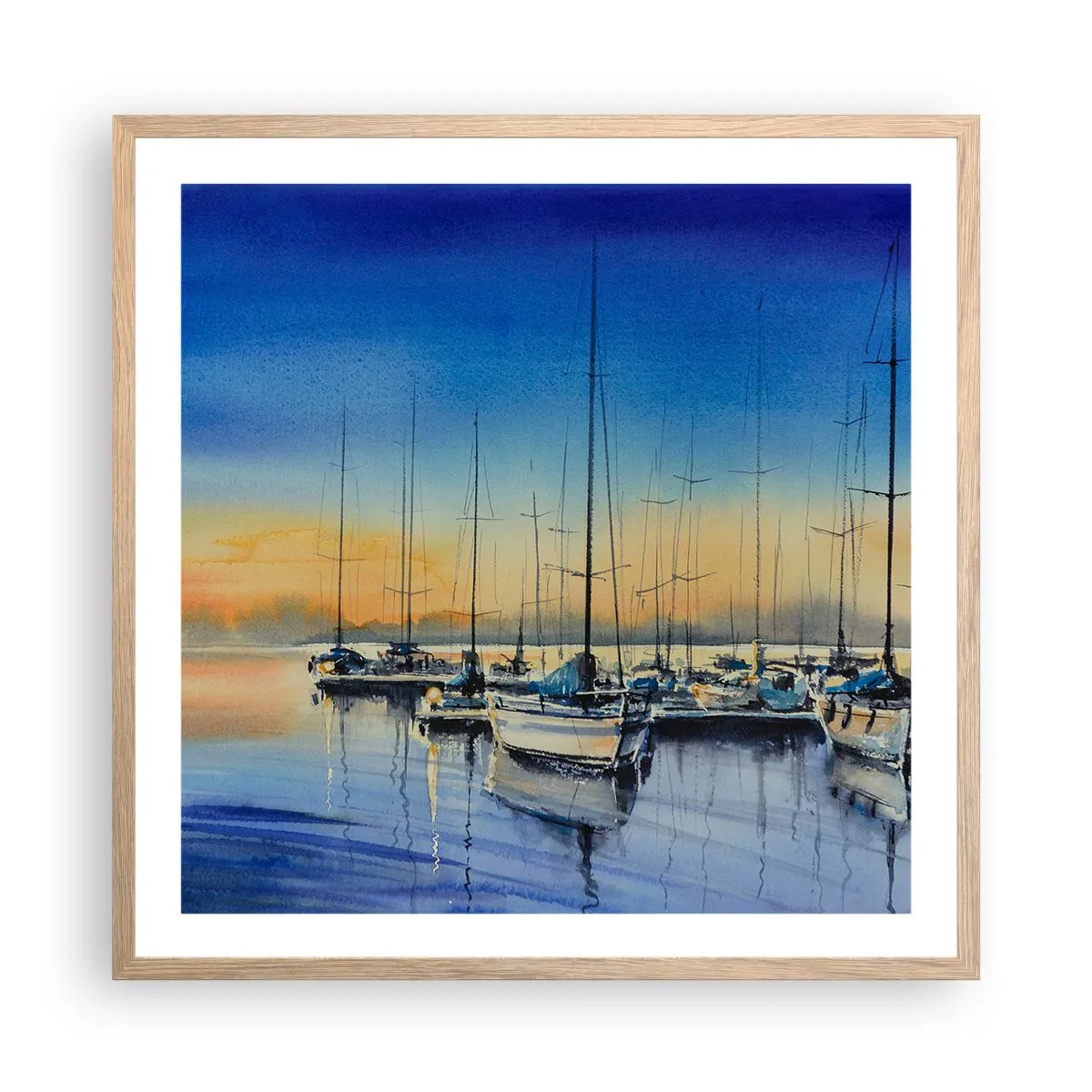 Plakát v rámu světlý dub - Konec dobrého dne - 60x60 cm