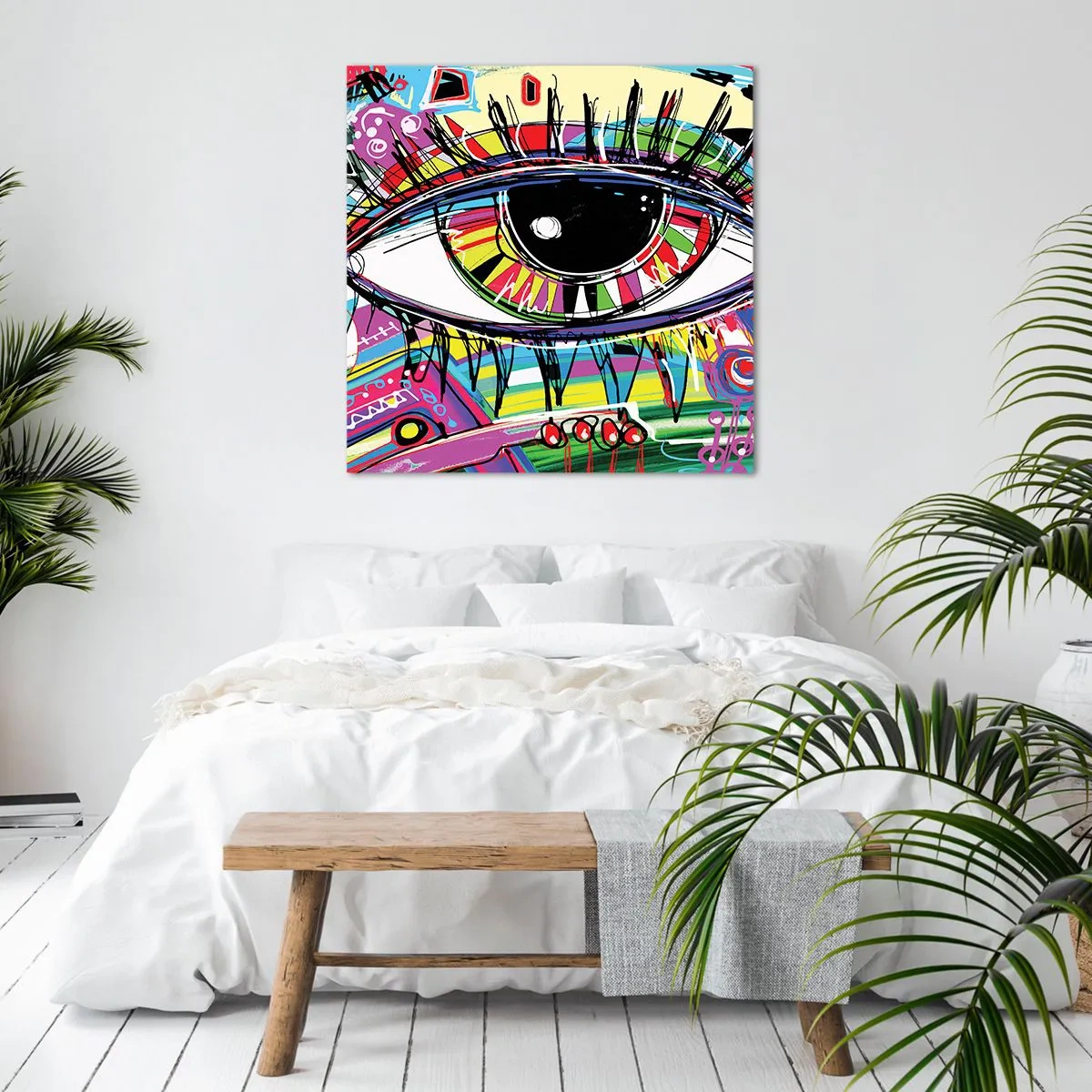 Obraz na plátně - Barevné oko - barevná duše - 60x60 cm