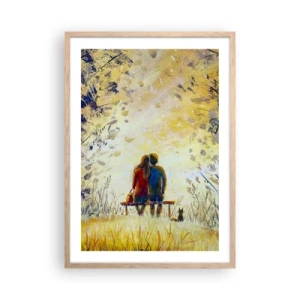 Plakát v rámu světlý dub - Magický okamžik - 50x70 cm