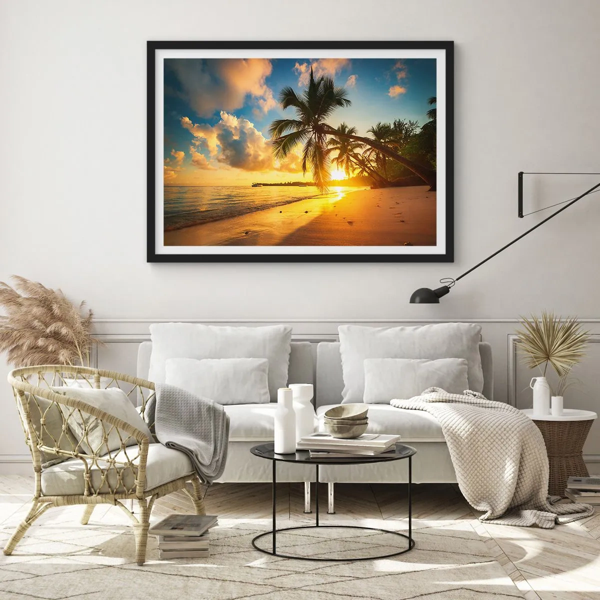 Plakát v černém rámu - Karibský sen - 70x50 cm