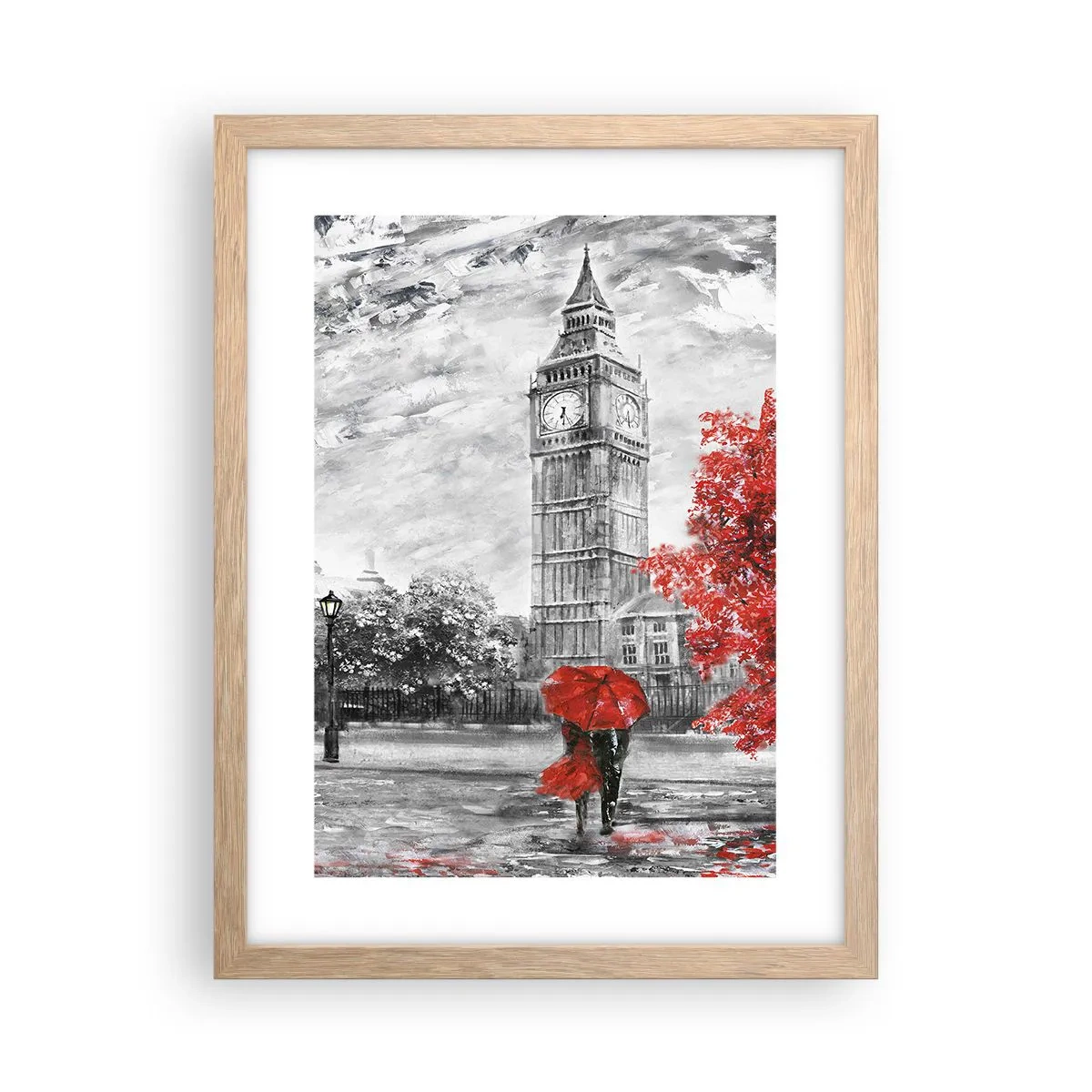 Plakát v rámu světlý dub - Vzrušující den - 30x40 cm