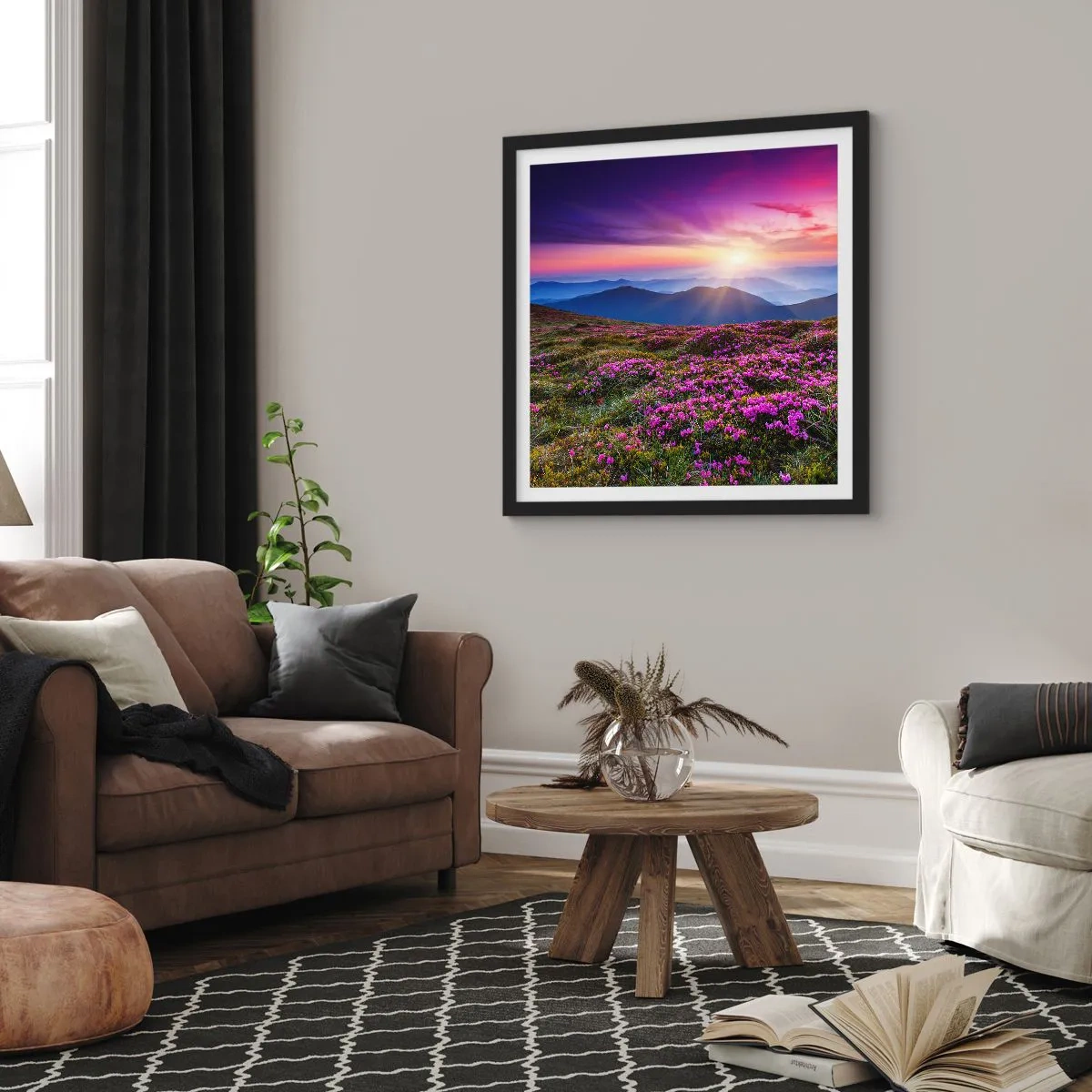 Plakát v černém rámu - Zavoněly svěží pupeny bylinek z obilných polí - 50x50 cm