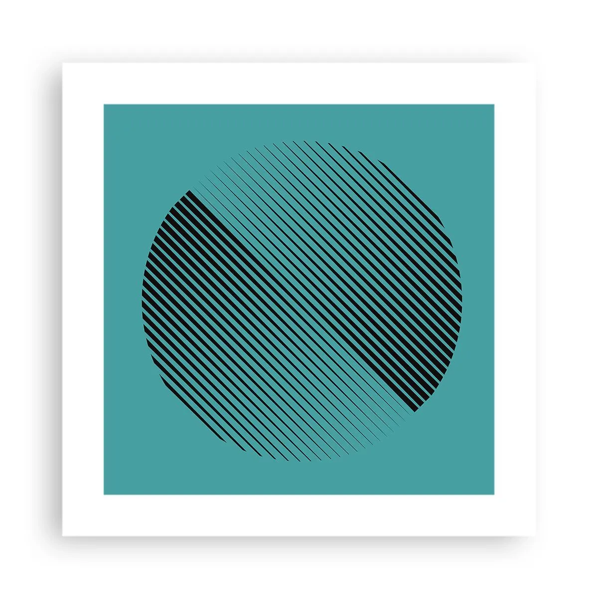 Plakát - Kruh – geometrická variace - 40x40 cm